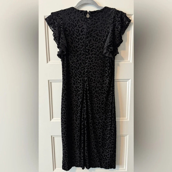 TOMMY HILFIGER Flutter Short Sleeve 
Leopard Print Sheath Dress Sz 4 - Picture 2 of 7